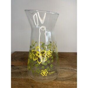 PYREX Crazy Daisy Spring Blossom Glass Juice Carafe Pitcher Vintage Mint